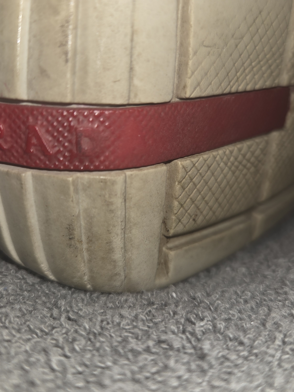 Prada American Cup Red and Gray White Accent Sneaker/shoe - Picture 4 of 7